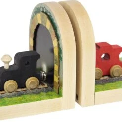 Maple Landmark 11522 Tunnel Bookends W/eng & Caboo