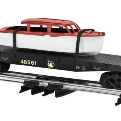 Lionel 48561 S Scale Jersey Central Flatcar W/ Boat Load -Brio shop lnl48561 3cdf3b0b514978fab94979f38fa5a6827a2924f8 57533.1678548627