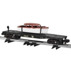 Lionel 48561 S Scale Jersey Central Flatcar W/ Boat Load -Brio shop lnl48561 a39a3c1cc51a458864bd59c08778ce4d58aa6cf3 00649.1622926320