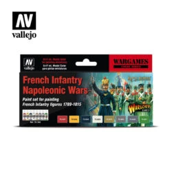 Vallejo 70164 French Infantry Napoleonic Wars (Set Of 8) 17 Ml Bottles