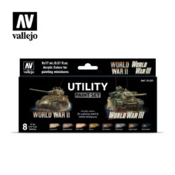 Vallejo 70201 Utility Paint Set WWII & WWIII (8 PK)