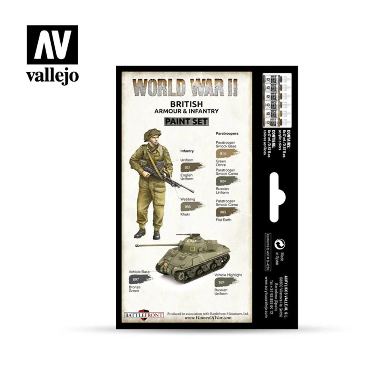 Vallejo 70204 WWII British Armour & Infantry (6 PK) 5 Vallejo 70204 WWII British Armour & Infantry (6 PK) - Image 3