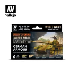 Vallejo 70205 WWII German Armour (6 PK) -Brio shop vlj70205 vallejo 70205 wwii german armour 6 pk 46182.1678587627