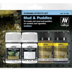 Vallejo 73189 Mud & Puddles Set (4 PK)